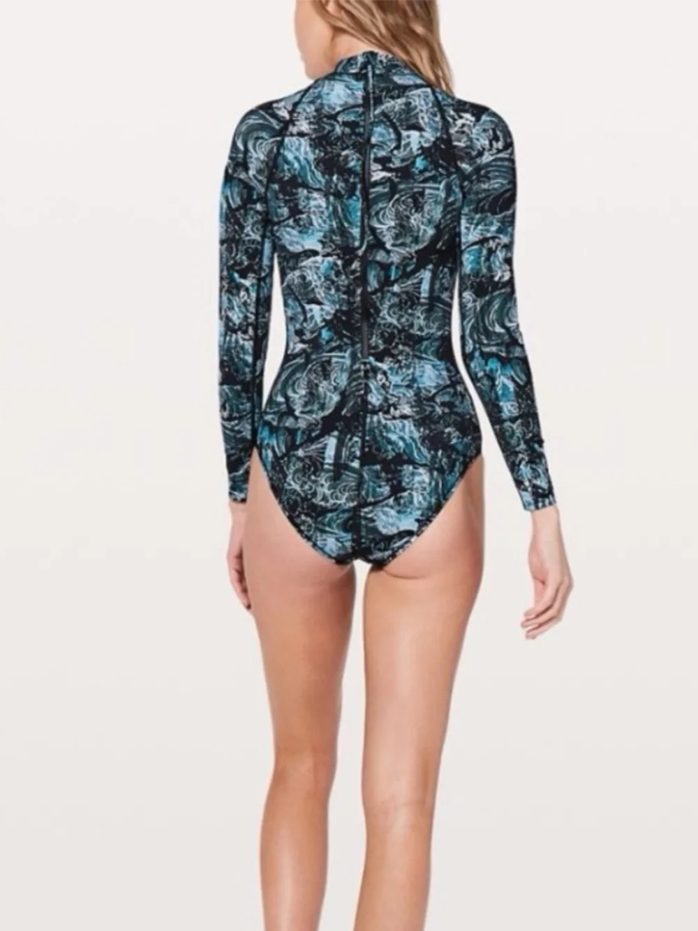 LULULEMON | Will The Wave long sleeve swim one piece suit - EUC - Size 10 - Picture 3 of 6